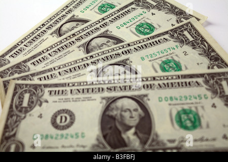 Retour vert de dollars de billets de banque United States of America Banque D'Images