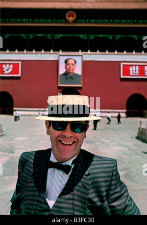 ELTON JOHN EN CHINE 1983 Banque D'Images