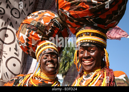 Les participants au cours de la scène de carnaval Carnaval Santo Domingo, République Dominicaine Banque D'Images