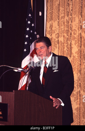 La campagne de Ronald Reagan à San Francisco en Californie en 1976 Banque D'Images