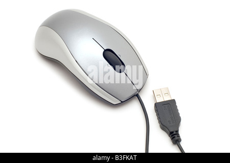 Sur l'outil objet blanc souris d'ordinateur Banque D'Images