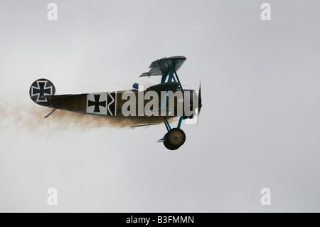 Fokker DR1 triplan allemand WW1 fighter afficher au Farnborough Air Show 2008 Banque D'Images