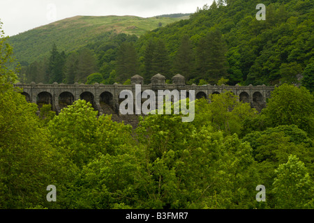 Barrage au lac Vyrnwy, au nord du Pays de Galles Banque D'Images