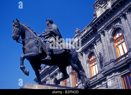 El Caballito, statue équestre de Carlos IV, statue de Carlos 4ème, Mexico, District Fédéral, Mexique Banque D'Images