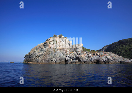 Grèce Sporades du nord île de Skopelos monastère Agios Ioannis sur la côte nord de l'emplacement pour film mamma mia Banque D'Images