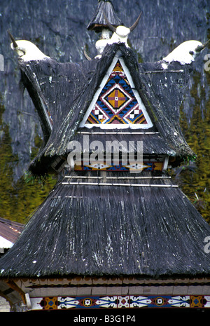 Auberge communale de batak karo village dokan sumatra indonésie Banque D'Images