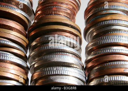 Piles de pièces Banque D'Images