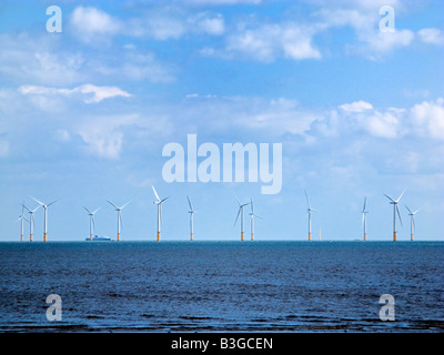 Parc éolien offshore à Skegness Lincolnshire England UK Banque D'Images