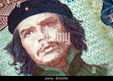 Che Guevara sur un billet de Cuba Banque D'Images