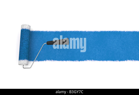 3D render of a paint roller Banque D'Images
