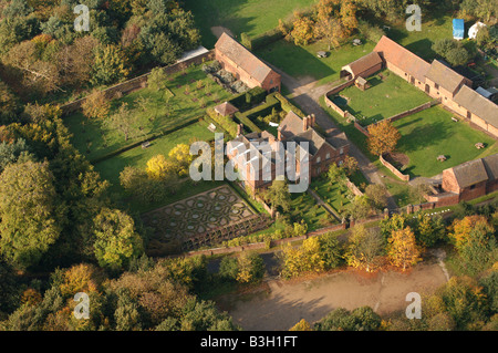 Une vue aérienne de Moseley Old Hall près de Wolverhampton Banque D'Images