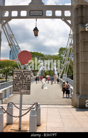 Pont Cavenagh, Singapour Banque D'Images