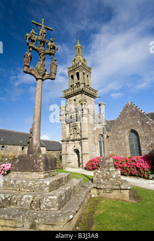 L'enclos paroissial de Sainte Marie du Ménez-Hom, à Plomodiern (France). Enclos paroissial de Sainte Marie du Ménez-Horn. Banque D'Images