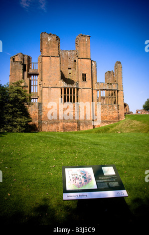 Le château de Kenilworth sur une journée d'été. Photo montre Leicester's Building Banque D'Images