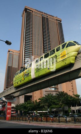 KL Monorail et centre commercial Times Square Kuala Lumpur, en Malaisie, Avril 2008 Banque D'Images