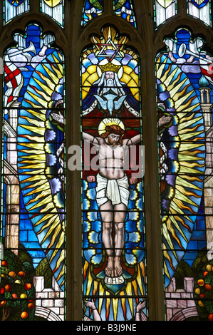 L'église Holy Trinity à Kingston Upon Hull vitrail Intérieur Banque D'Images