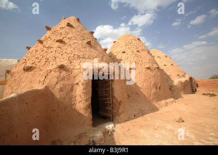 Les fours traditionnels de maisons dans Sarouj village, Hama, en Syrie Banque D'Images