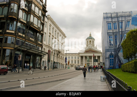 Saint Jacques sur Coudenberg Bruxelles Belgique. Palais Royal à l'arrière-plan Banque D'Images