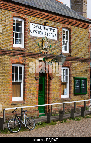 L'Huître indigène Royal Magasins en Whitstable Kent Banque D'Images