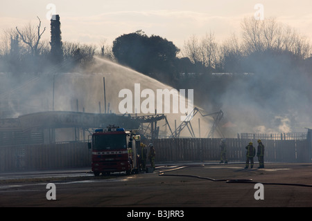 Incendie à la barre de fer panoramique dans la région de Margate Kent Banque D'Images