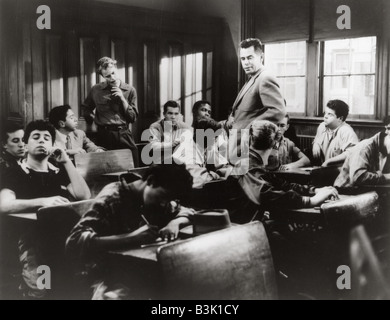 Le Blackboard Jungle 1955 MGM film avec Glen Fiord Banque D'Images