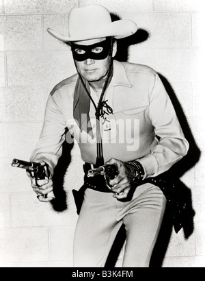 LONE RANGER US PLAT Western série avec Clayton Moore s'est déroulé de 1949 à 1957 Banque D'Images