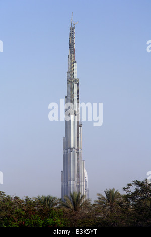 La tour Burj Dubaï, Dubaï en construction Banque D'Images