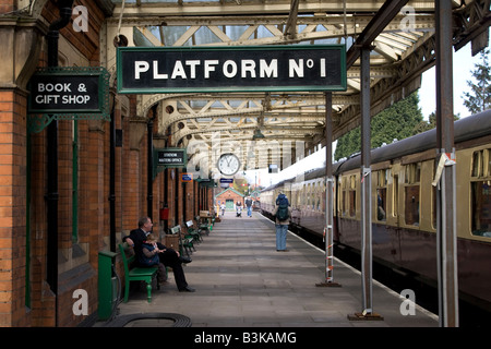 Loughborough plate-forme Great Central Railway Station Banque D'Images