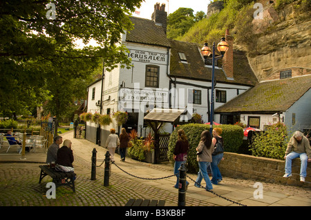 Le Ye Olde Trip to Jerusalem - La plus vieille auberge en Angleterre, Nottingham. Banque D'Images