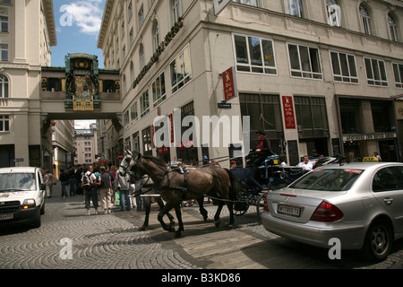 Ankeruhr réveil à Hoher Markt, à Vienne, Autriche Banque D'Images