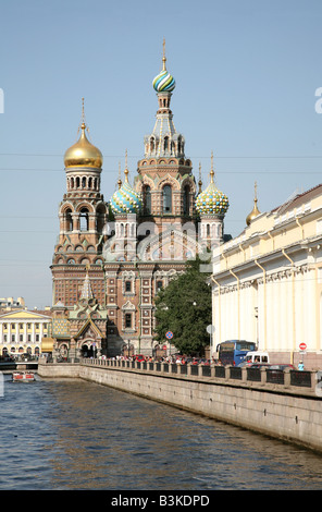 Eglise du Sauveur sur le Sang Versé à Saint-Pétersbourg, Russie Banque D'Images