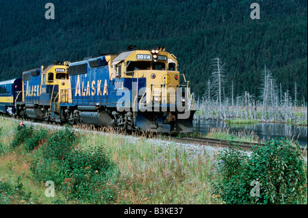 Le long de la Denali Highway Alaska USA Banque D'Images