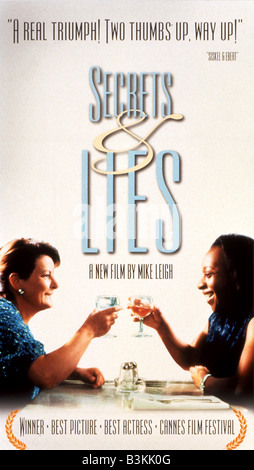 SECRETS ET MENSONGES Affiche pour 1995 quatre films avec Brenda Blethyn film à gauche et Marianne Jean-Baptiste Banque D'Images