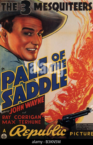 Vos correspondants de la selle pour l'affiche de 1938 avec John Wayne film République Banque D'Images