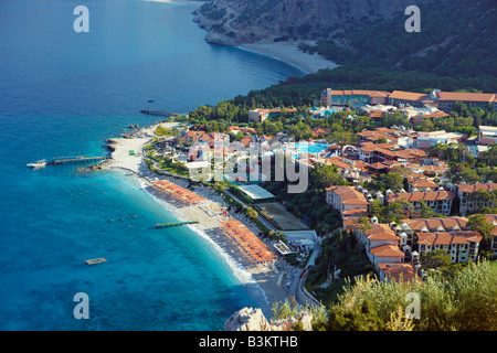 Vue aérienne de Lykia World village complexe près de Oludeniz. Province de Mugla, Turquie. Banque D'Images