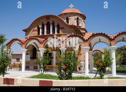 L'Église orthodoxe grecque, Rhodes, Grèce Banque D'Images