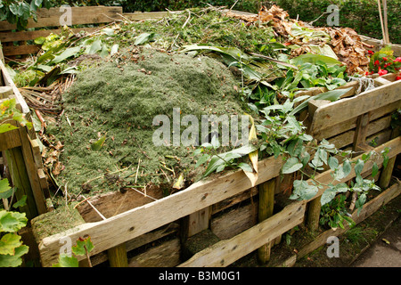 Bac à compost en bois kings heath park birmingham West Midlands uk Banque D'Images