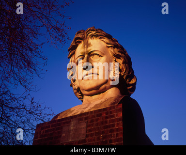 Buste de Joseph Paxton, Crystal Palace Park, Londres. Banque D'Images