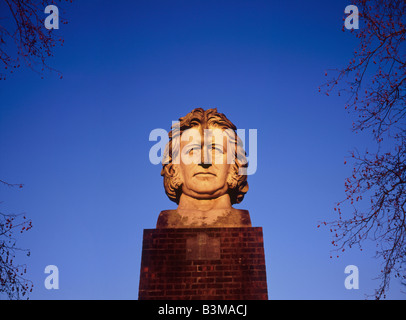 Buste de Joseph Paxton, Crystal Palace Park, Londres. Banque D'Images