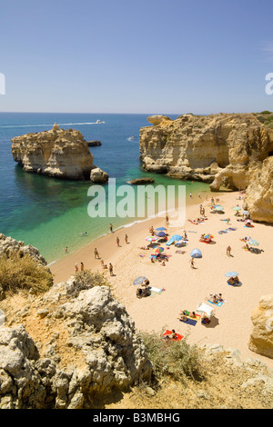 Portugal Algarve, Albufeira, Sao Rafael Beach en été Banque D'Images