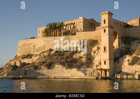 L'ancien hôpital naval Bighi, Grand Harbour, Malte Banque D'Images