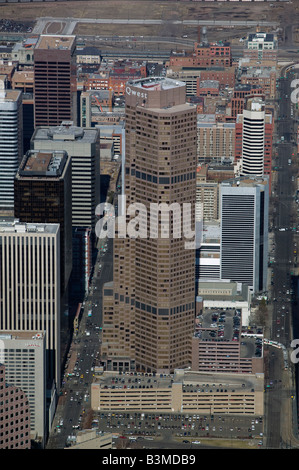 Vue aérienne au-dessus de Qwest tower Denver Colorado CO Banque D'Images