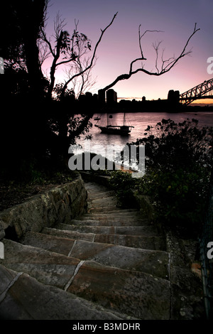 Sydney Harbour Bridge Lever du Soleil Banque D'Images