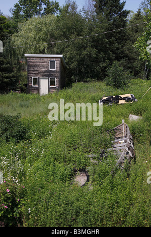 Cabane en bois dans la péninsule supérieure dans le Michigan USA haute résolution Banque D'Images