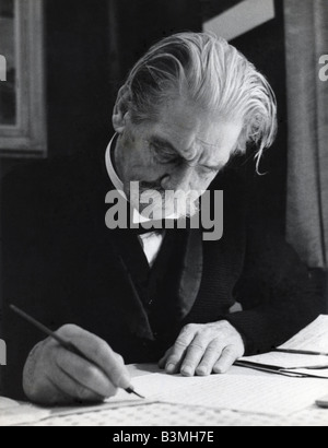 Un médecin missionnaire alsacien Albert Schweitzer, théologien et philosophe musicien à Paris en 1961 Banque D'Images