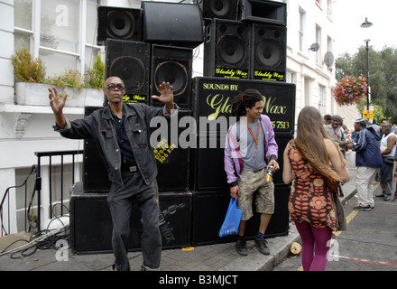 Côté haut-parleurs grand carnaval de Notting Hill Street Banque D'Images