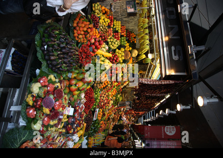 Mercat de La Boqueria - Barcelone, le célèbre marché Banque D'Images