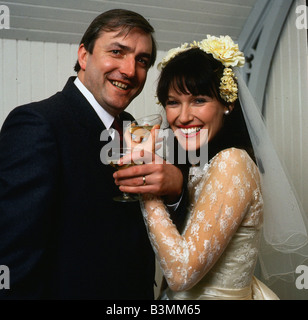 Scène de mariage à partir d'un programme de télévision prendre la route Juin 1993 Banque D'Images