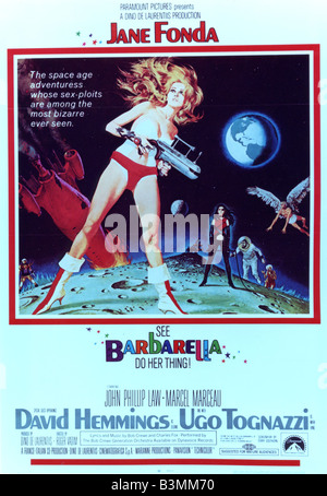 BARBARELLA Affiche pour 1967 Marianne/De Laurentis film avec Jane Fonda Banque D'Images