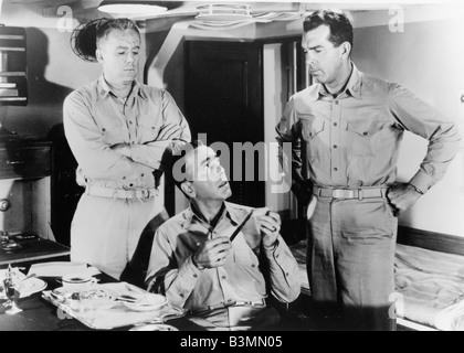 THE Caine Mutiny 1954 Columbia film avec de gauche Van Johnson,Humphrey Bogart et Fred McMurray Banque D'Images